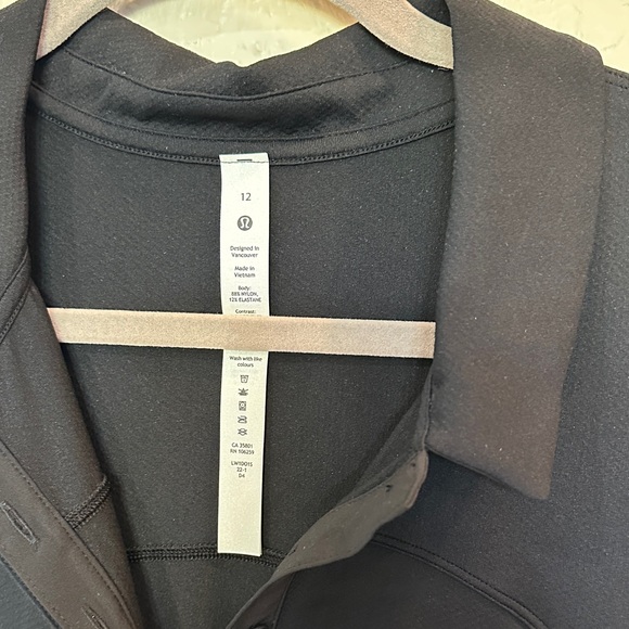 Lululemon Athletica Black Sleeveless golf polo size 12 Brand new with tags - Picture 4 of 7